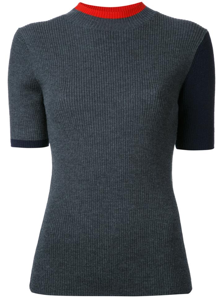 Enföld Ribbed-knit Top - Grey