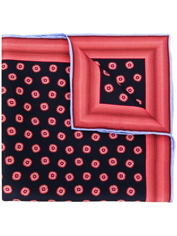 Kiton Printed Hankerchief - Pink