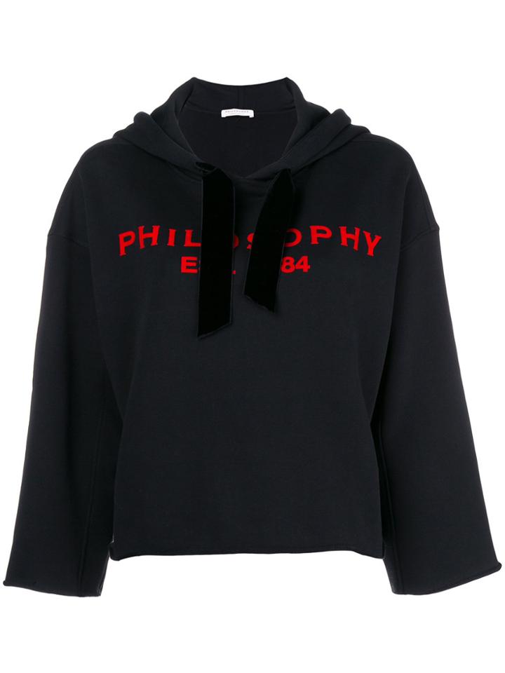 Philosophy Di Lorenzo Serafini Cropped Logo Hoodie - Black