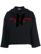 Philosophy Di Lorenzo Serafini Cropped Logo Hoodie - Black