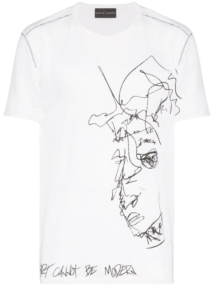 Martin Diment Graphic Printed T-shirt - White