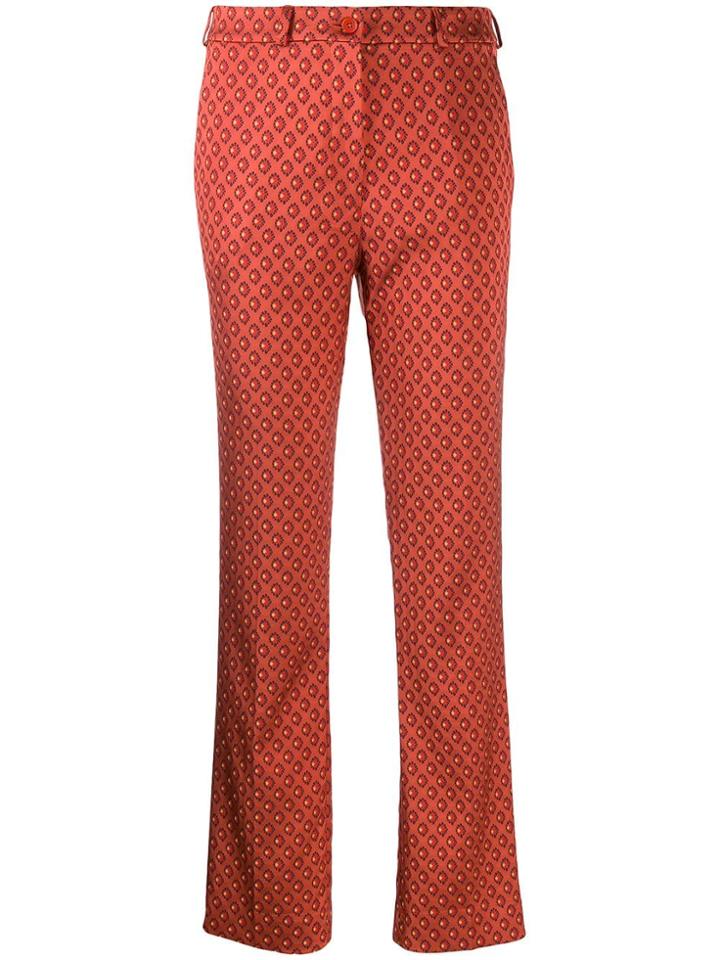 Etro Jacquard Trousers - Orange