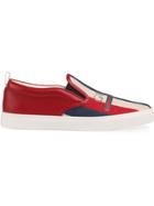 Gucci Gucci Logo Sylvie Slip-on Sneakers - Red