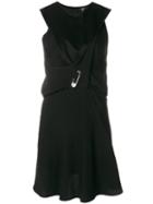 Versus - Safety Pin Sleeveless Dress - Women - Acetate/viscose - 42, Black, Acetate/viscose