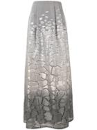 Alberta Ferretti Metallic Threading A-line Skirt - Grey
