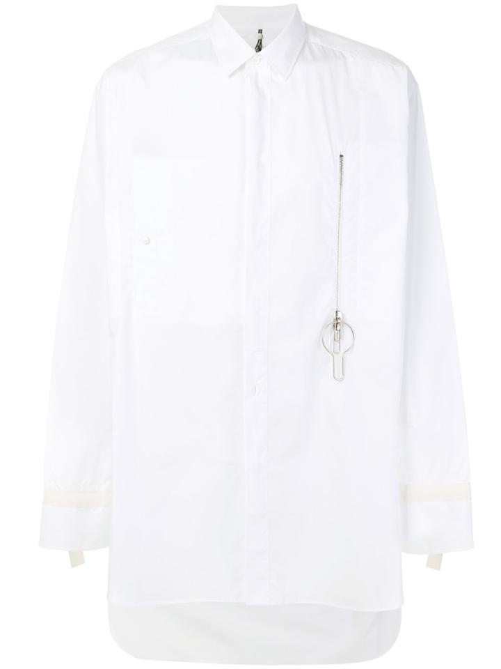 Oamc Oversized Zip-lock Shirt - White