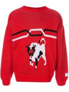 Martine Rose Bull Knitted Jumper - Red