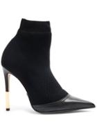 Balmain Aurore Knitted Ankle Boots - Black