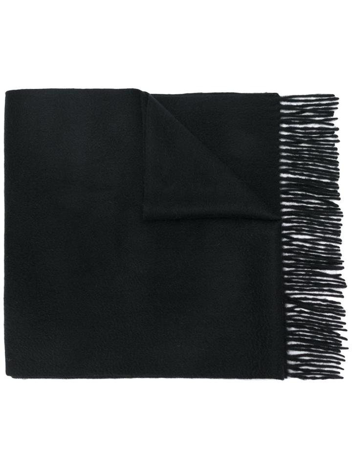 N.peal Large Woven Scarf - Black