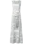 Kenzo Flyers Maxi Dress, Women's, Size: Medium, Grey, Cotton/spandex/elastane