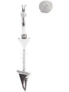 Elise Dray 18kt White Gold Shark Tooth And Diamond Cone Earring -