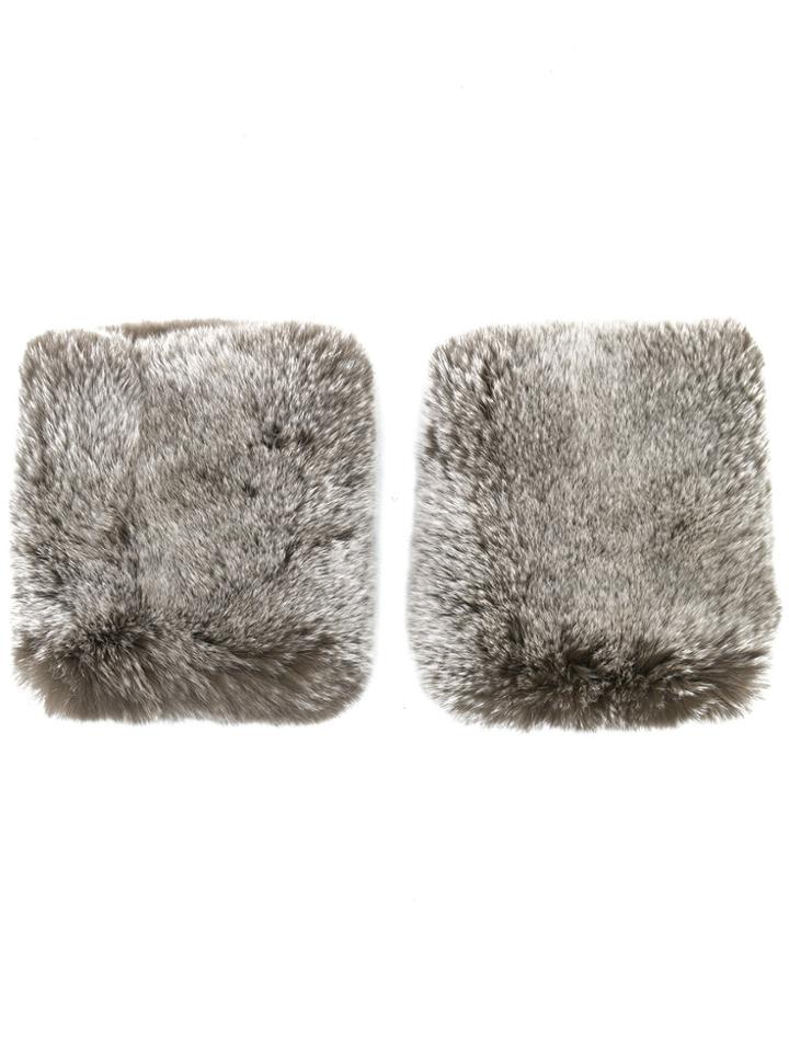 N.peal Rex Fur Cuffs - Brown