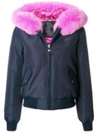 Philipp Plein Fur Trim Jacket - Blue