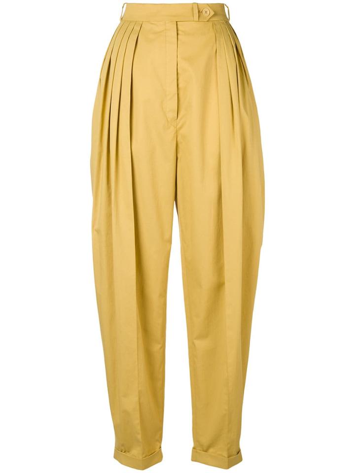 Nina Ricci High Waist Baggy Trousers - Yellow & Orange