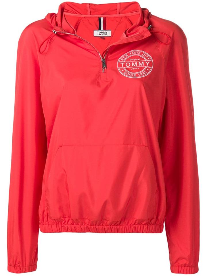 Tommy Jeans Hooded Pullover Jacket - Red