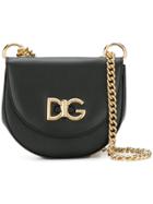 Dolce & Gabbana Logo Saddle Bag - Black