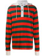 Loewe Contrast Hood Striped Jumper - Orange