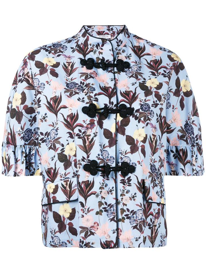 Vivetta - Floral Pattern Cropped Blazer - Women - Cotton - 40, Cotton