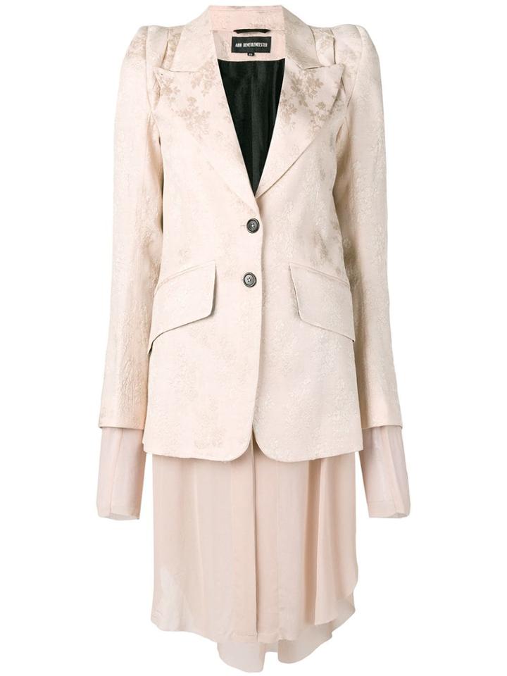 Ann Demeulemeester Brocade Layered Blazer - Pink