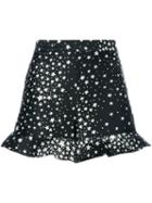 Red Valentino - Stars Print Shorts - Women - Polyester - 40, Black, Polyester
