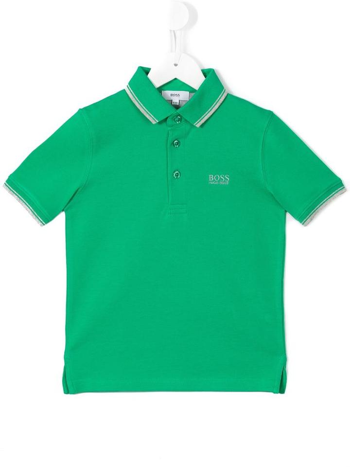 Boss Kids Embroidered Logo Polo Shirt, Boy's, Size: 6 Yrs, Green