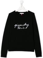Givenchy Kids Teen Embroidered Logo Jumper - Black