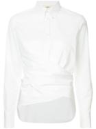 Ports 1961 Draped Front Shirt - White