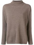 Max & Moi Knitted Turtleneck Sweater - Brown