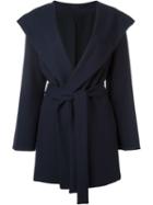 The Row Belted Shawl Collar Coat, Women's, Size: Small, Blue, Polyester/spandex/elastane/viscose