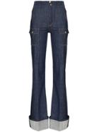 Chloé Rolled-cuff Flared Jeans - Blue