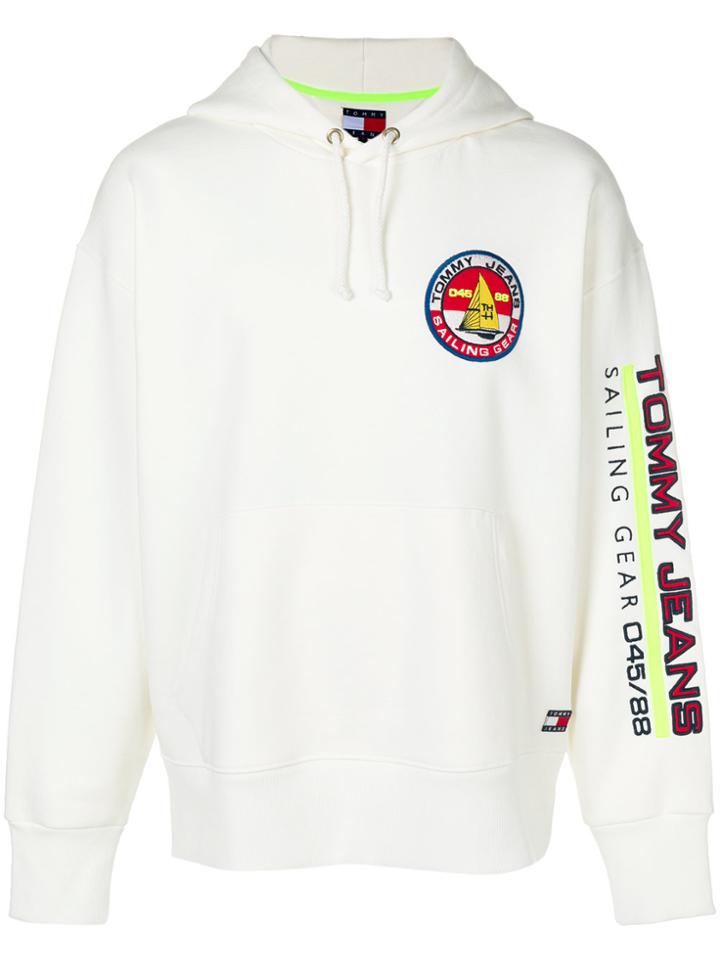Tommy Jeans Logo Patch Hoodie - White