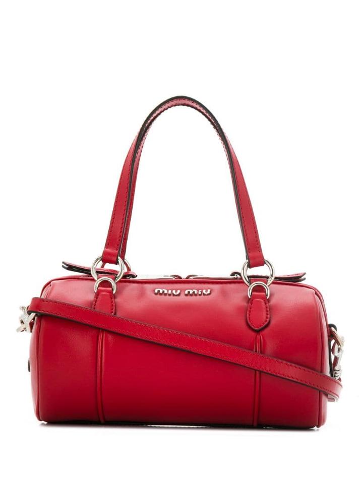 Miu Miu Cylinder Tote Bag - Red
