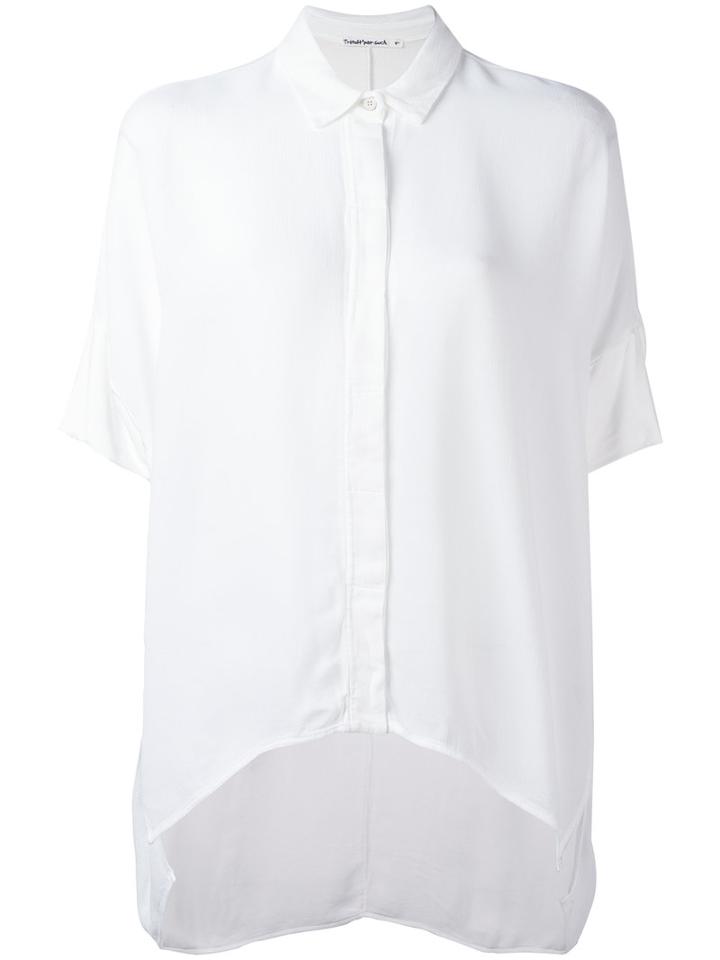 Transit Asymmetric Shirt, Women's, Size: 3, White, Viscose