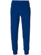Norma Kamali Stripe Detail Track Pants - Blue