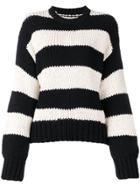 Rta Striped Crewneck Sweatshirt - Black