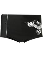 Blue Man Printed Swimming Trunks, Men's, Size: Gg, Black, Polyamide/spandex/elastane