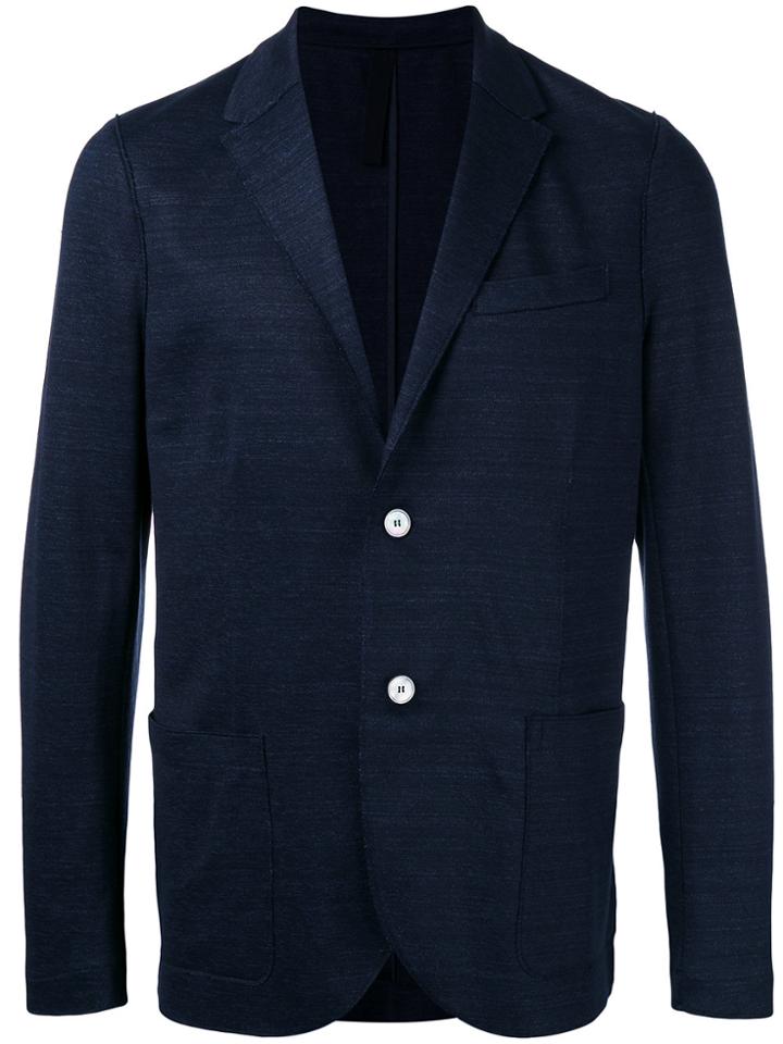 Harris Wharf London Buttoned Blazer - Blue