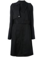 Rick Owens Cargo Trench Coat, Women's, Size: 44, Black, Cotton/viscose