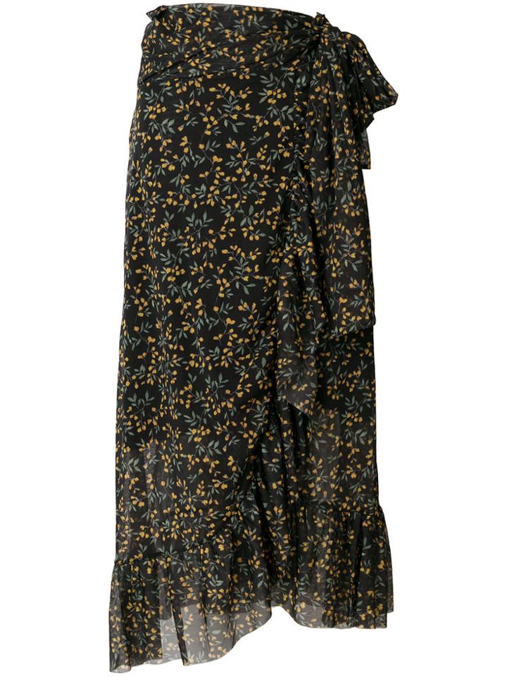 Ganni Tilden Floral Skirt - Black