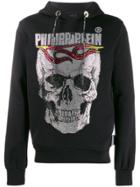 Philipp Plein Flame Hooded Sweatshirt - Black
