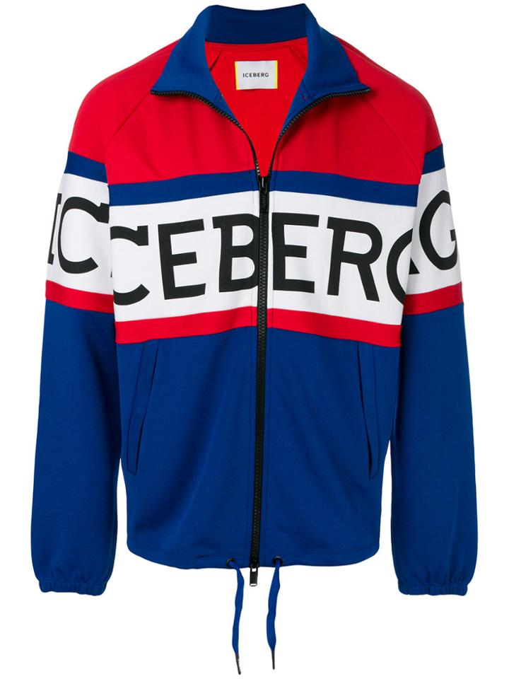 Iceberg Logo Zipped Jacket - Blue