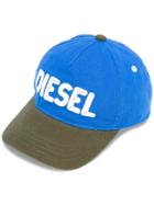 Diesel Kids - Colour-block Logo Cap - Kids - Cotton - 46 Cm, Blue