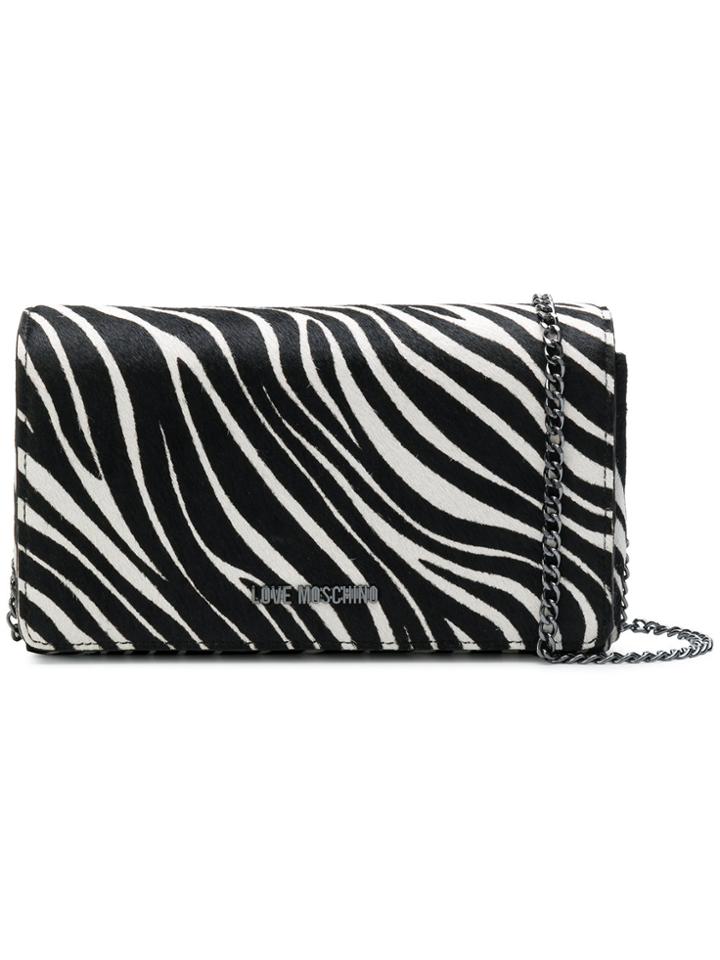 Love Moschino Zebra Print Crossbody - Black