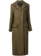 Belstaff Double Breasted Coat, Women's, Size: 42, Green, Nylon/cashmere/virgin Wool