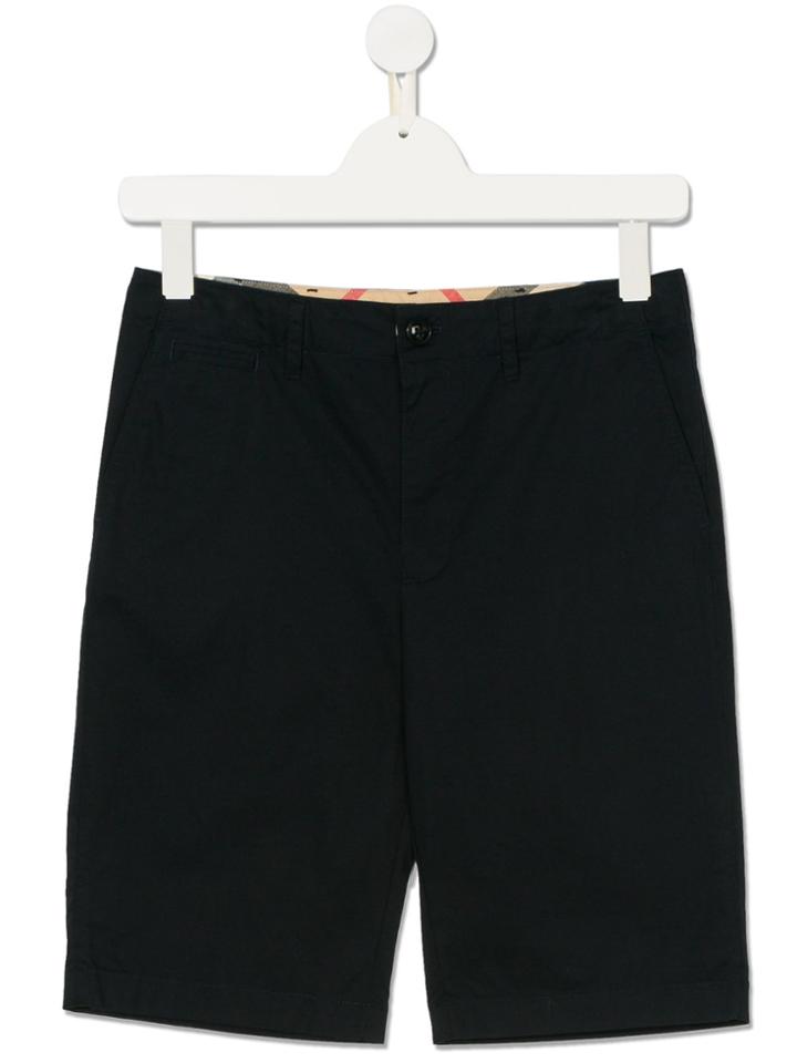 Burberry Kids Teen Chino Shorts - Blue
