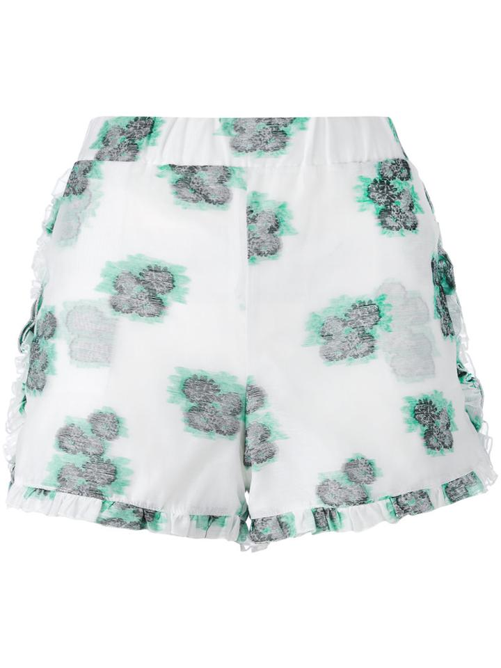 Roseanna - Floral Print Short - Women - Cotton/polyamide - 40, White, Cotton/polyamide