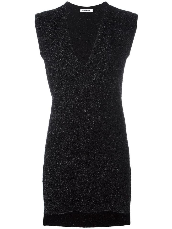 Jil Sander Knitted Tunic, Women's, Size: 38, Black, Virgin Wool/polyamide/spandex/elastane