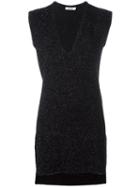 Jil Sander Knitted Tunic, Women's, Size: 38, Black, Virgin Wool/polyamide/spandex/elastane