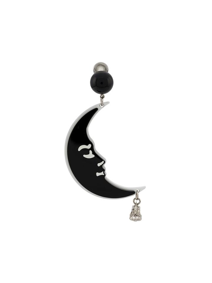 Miu Miu Clip-on Moon Earring - Black