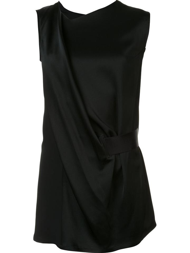 Ann Demeulemeester Draped Asymmetric Sleeveless Blouse